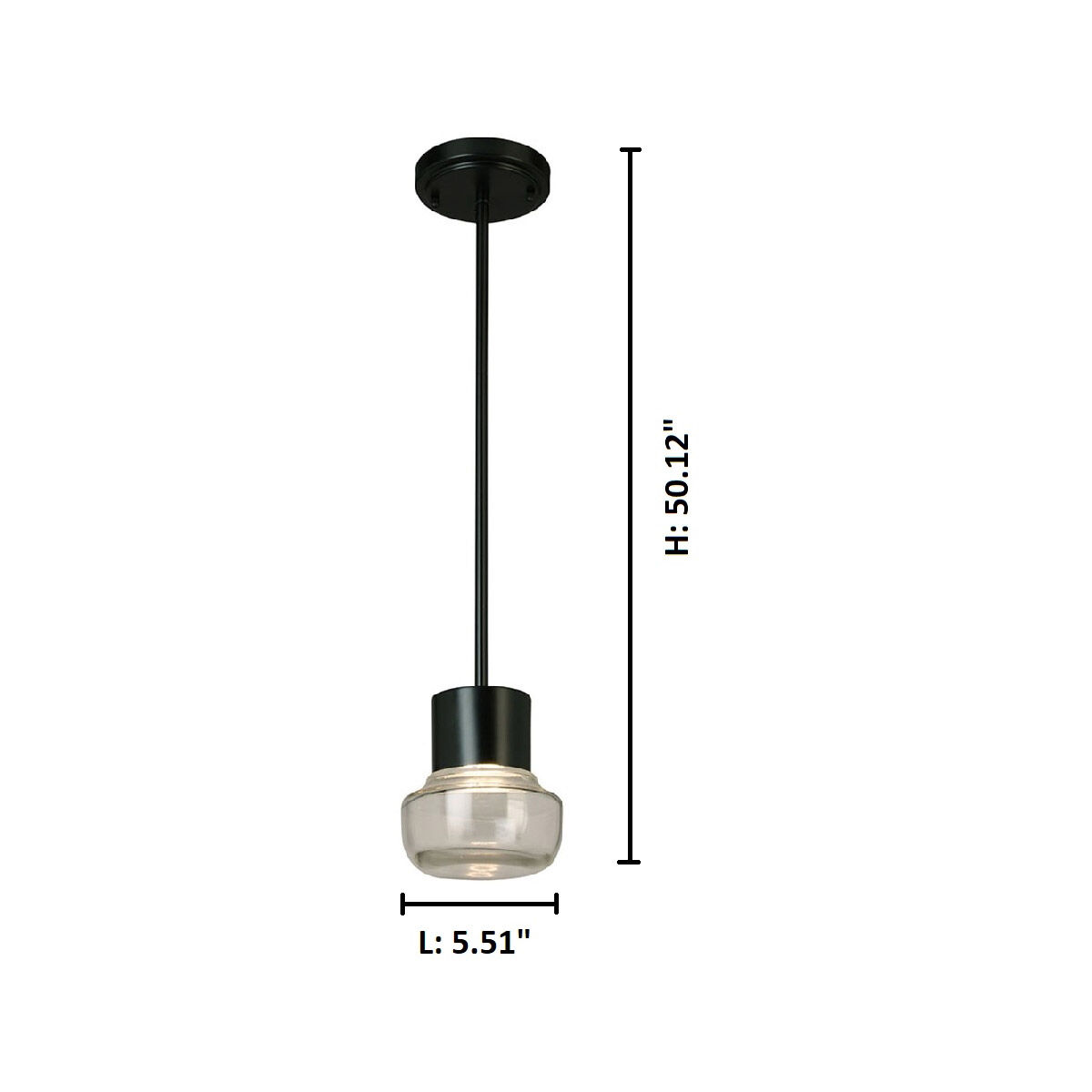 Belby LED 5.51 inch Black Mini Pendant Ceiling Light